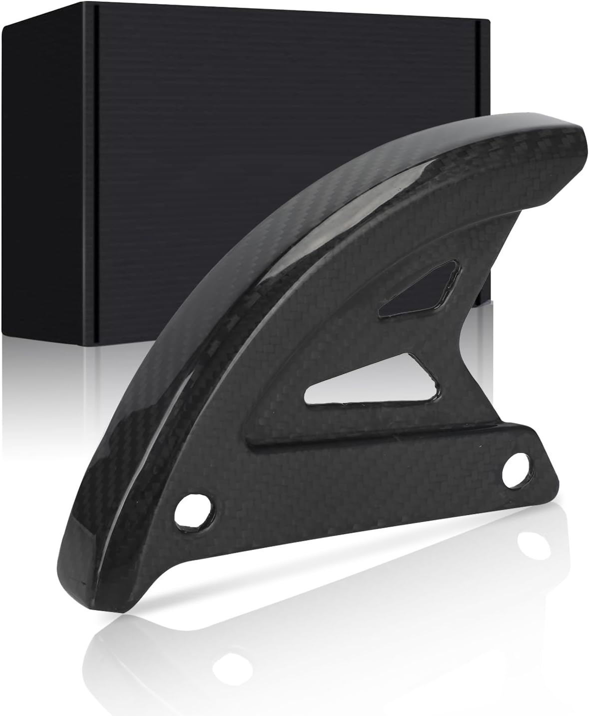 Real Carbon Fiber Motorcycle Rear Brake Disc Guard Protector For KX250F 2004-2018, KX450F 2006-2018, RMZ250 2004-2006 Dirt Bikes, BLACK