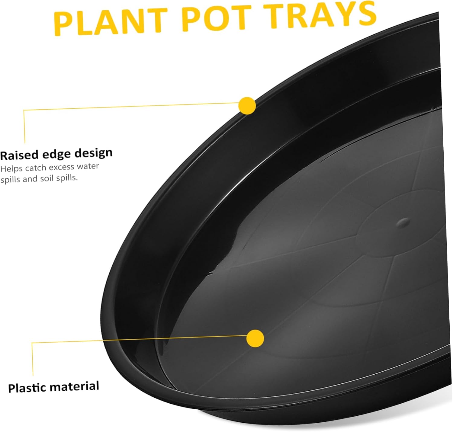 10pcs Plant Pot Saucers for Indoor and Outdoor Use Sturdy Trays for Flower Pots for Preventing Water Spills and Protecting Floors