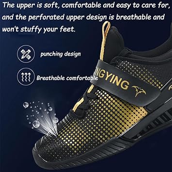 Zapatos de levantamiento de pesas para hombre men, zapatos de entrenamiento cruzado para levantamiento de potencia, levantamiento de pesas y levantamiento de pesas, zapatos antideslizantes,39-46 EU5
