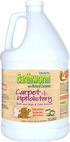 Earthworm Limpiador de alfombras y tapicería multiuso removedor de manchas y olores enzimas naturales más seguro para la familia responsable del