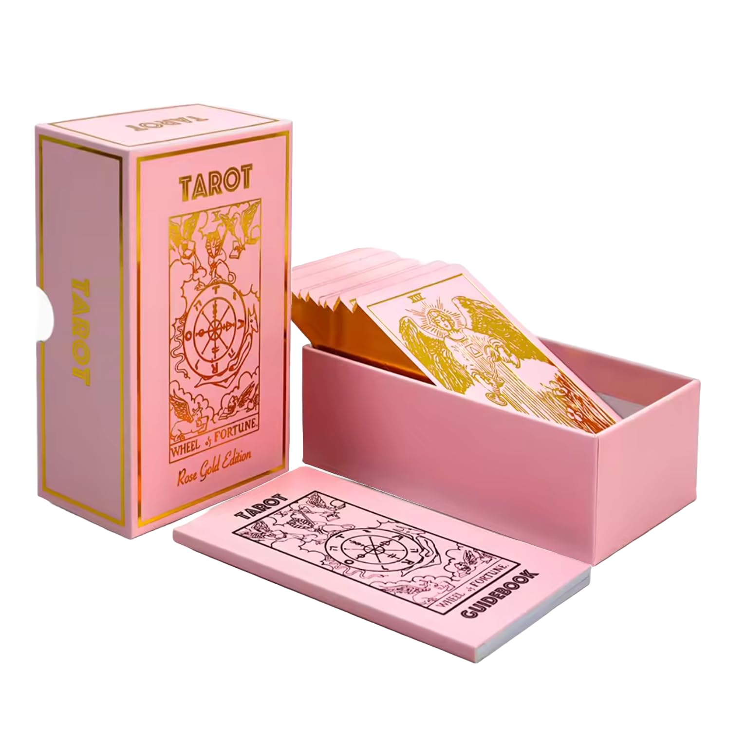 Rose Gold Tarot & Guide | Classic Tarot Design and Gold Foil | Made in USA