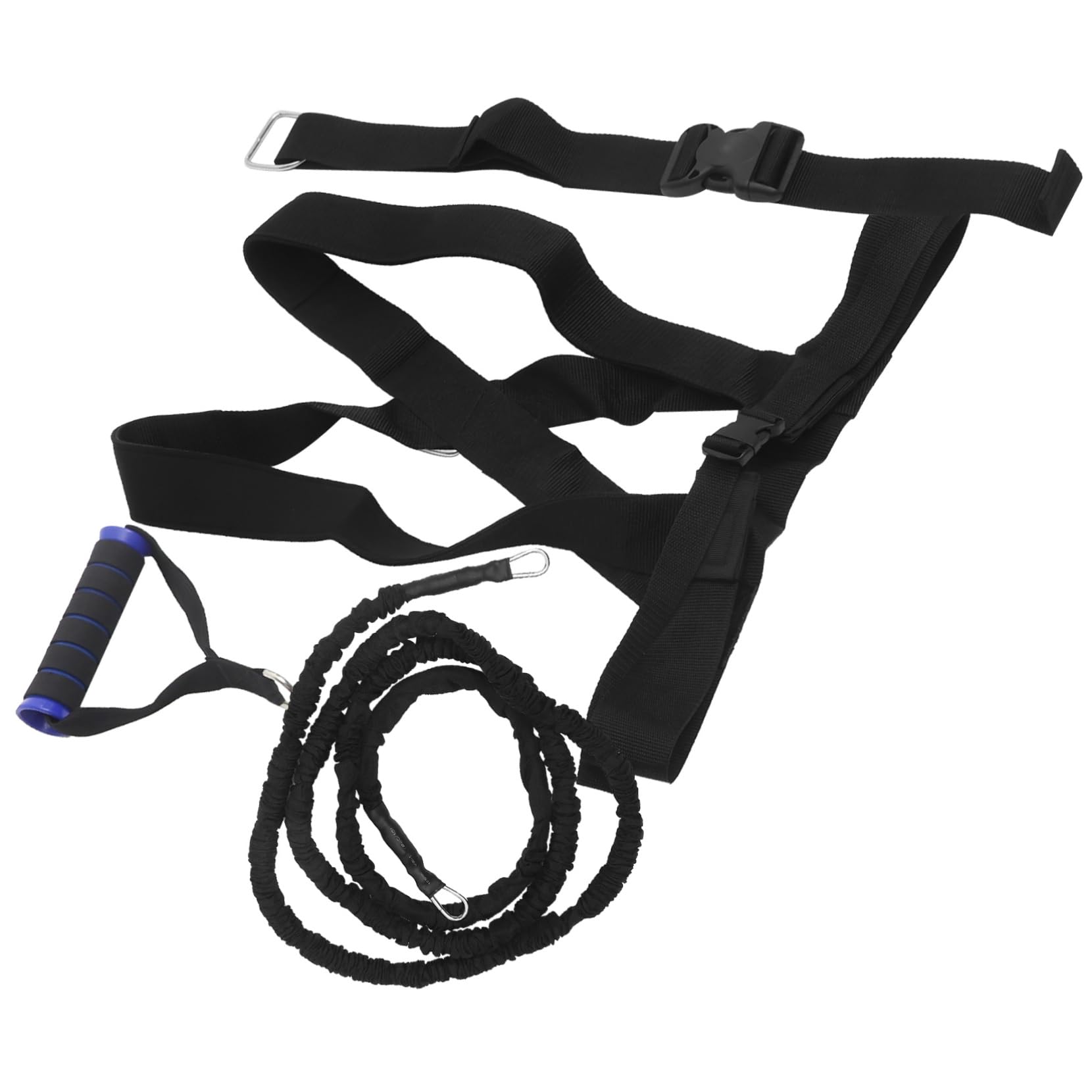Kisangel Doppeltes Widerstandsband Trainingsgerät Laufwiderstandsband Trainingszugseil Stretchseile Fitness-Gym-ausrüstung Zufällige Farbe