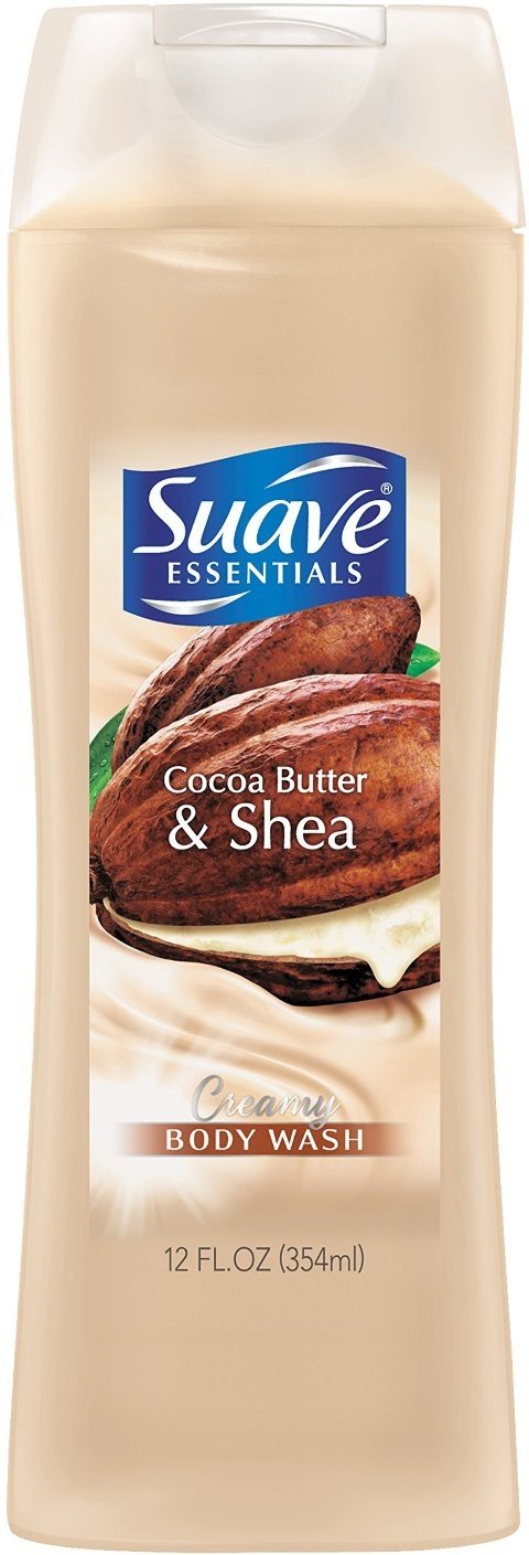 Suave Naturals Creamy Body Wash Cocoa Butter & Shea 12 oz (Pack of 10)