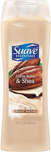 Suave Naturals - Jabón corporal cremoso manteca de cacao y karité, 12 onzas (paquete de 10)