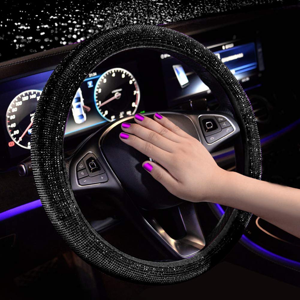 Coprivolante Pelle - ZATOOTO Coprivolanti per Auto, Universale, 37-38c