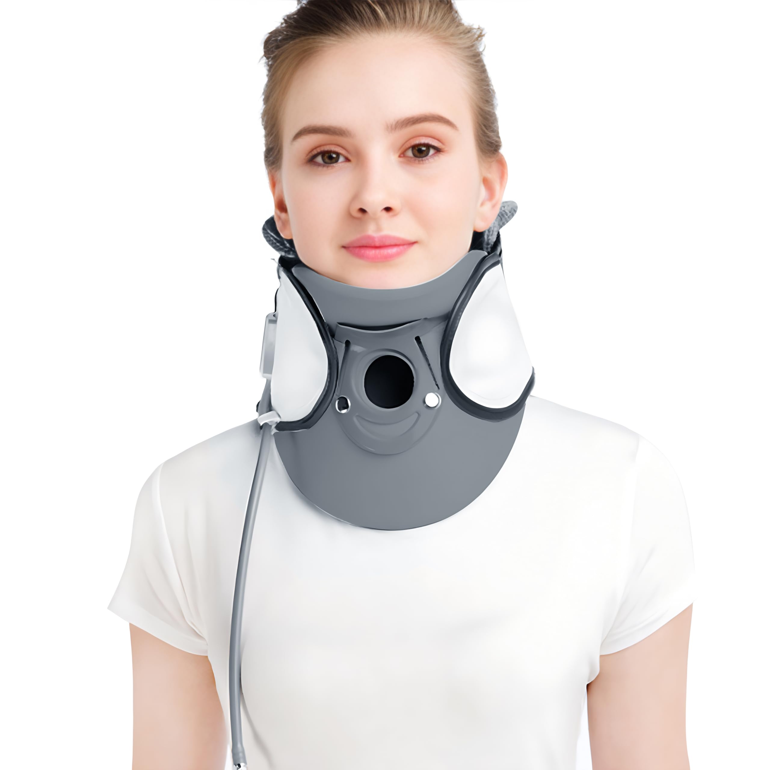 Cervical Neck Traction Device with 3 Power Tractions and 8 Built-in Airbag Support, Adjustable Cervical Traction Device for Neck and Shoulder Pain Relief, Tension, Strain