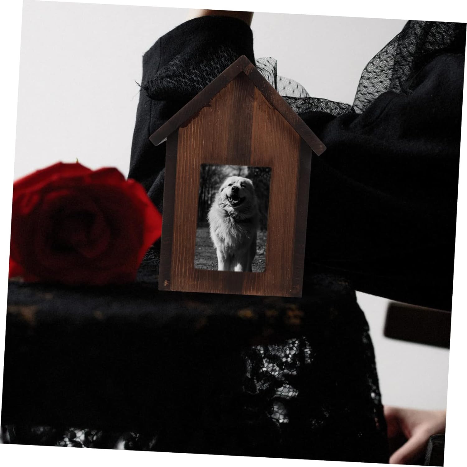 Dog Urn for Ashes Wooden Pet Memorial Box Lightweight Cremation Storage for Dogs Cats Keepsake Ashes Container Portable