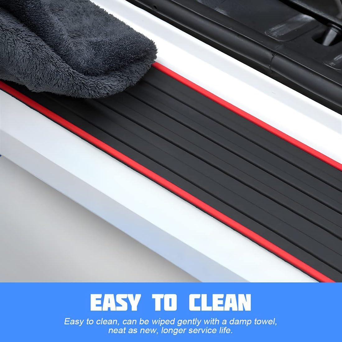 for Benz GLA 2015-2024 Car Rear Bumper Guard Trunk Rubber Protection, Car Rear Bumper Protector Strip.