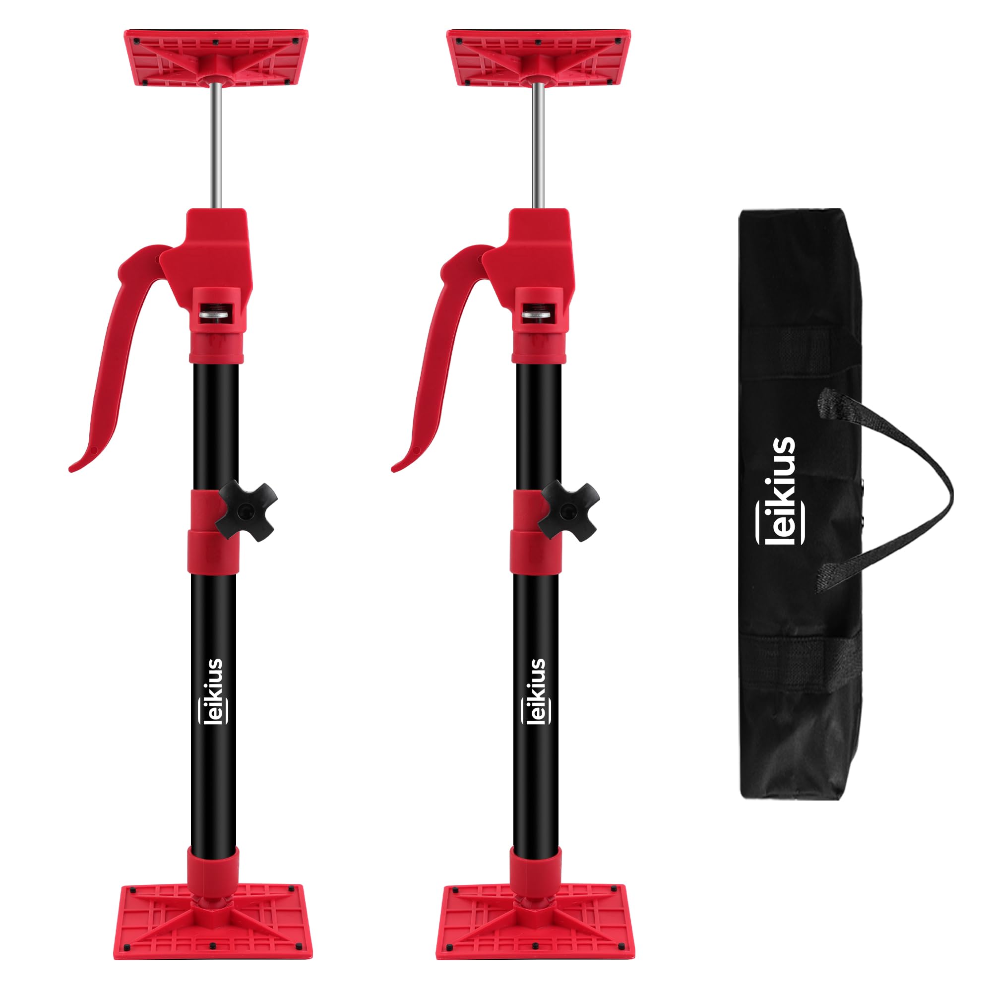 2PK Steel Cabinet Jacks for Installing Cabinets,21.3-45.6" Adjustable 3rd Hand Quick Support Rod,Telescopic Support Pole,Third Hand Tools Support Pole,132LB Load Cabinet Installation Jacks