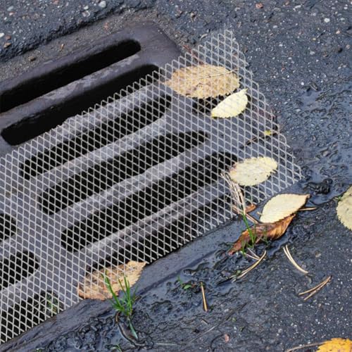 Protector de canalón contra atascos de hojas: malla de aluminio flexible para jardín 5