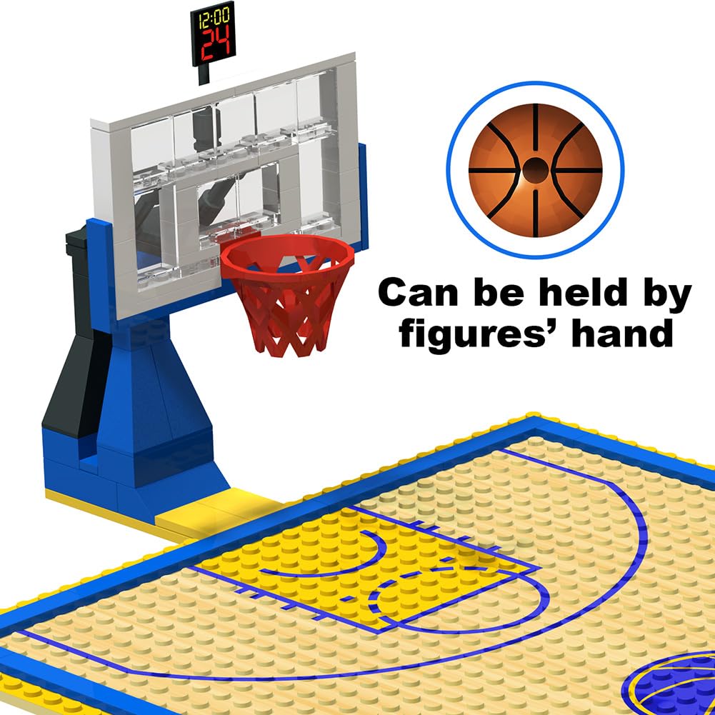 Set di 2 cestini da basket, blocco classico per gioco di basket, compatibile con grandi marche (blu)