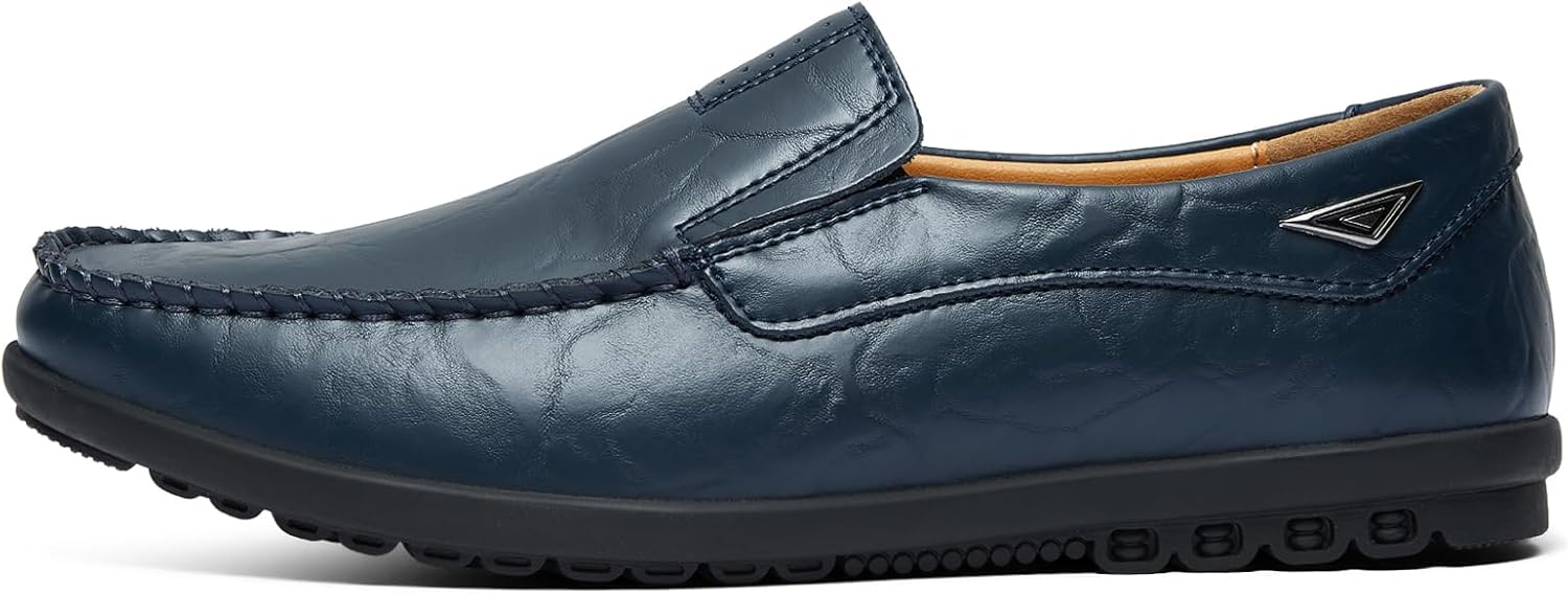 Go Tour Men’s Casual Leather Fashion Slip-on Loafers Shoes - Image 6