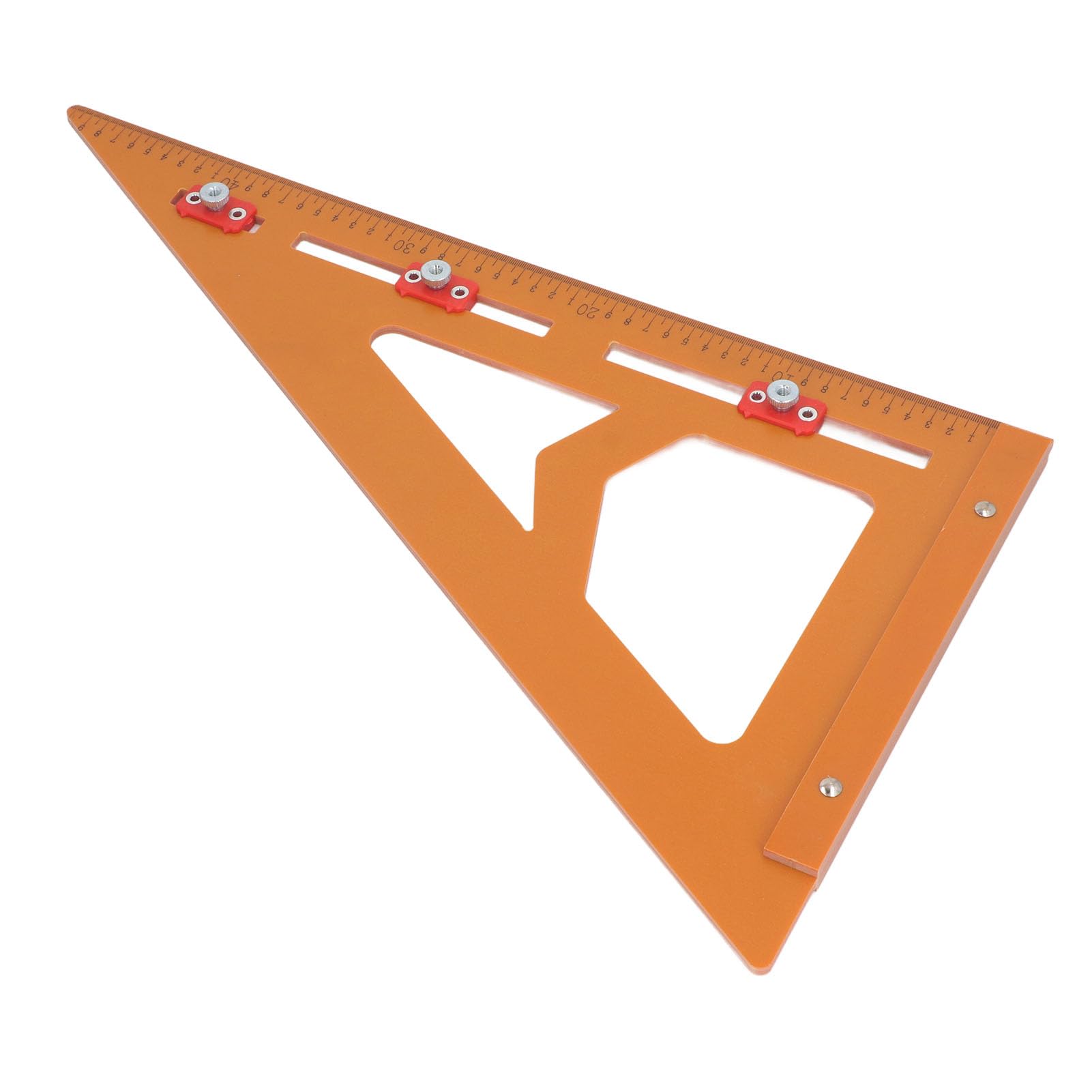 Escuadra de Carpintero Profesional 2 en 1 para Vigas, Herramienta de medición con Deslizadores, Regla Triangular de posicionamiento para perforación.
