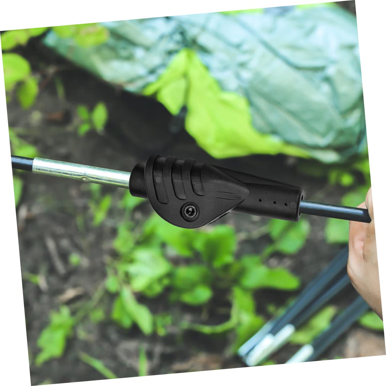 HANABASS Kit De Réparation De Tente Fournitures De Tente De Camping Accessoires D'extérieur Adaptateur De Tige De Support De Tente Accessoire De Tente Fibre De Carbone Black