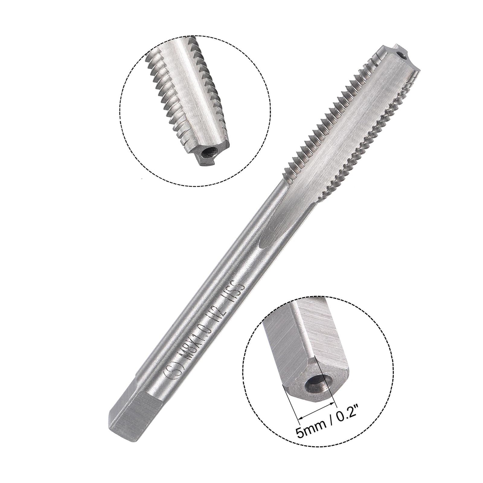 MACHSWON M8x1mm Metric Tap and Die Set,Machine Thread Screw Tap with Round Threading Die,Tap & Die Kit for Nut Screw Bolt Thread Repair - Image 4