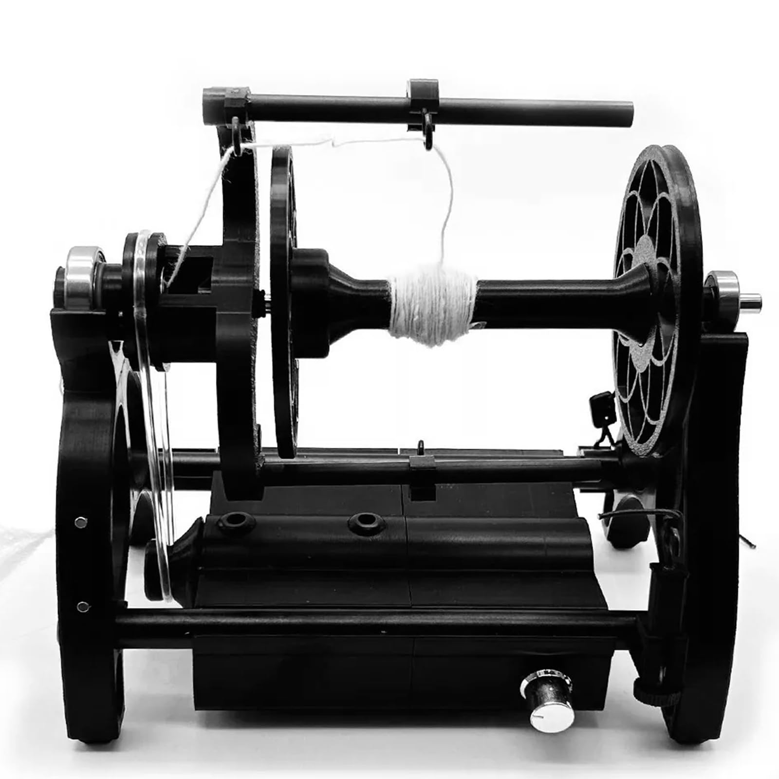 Máquina eléctrica de bobinado de hilo, rueda giratoria automática con función de avance y retroceso para tejer y rovar, ideal para proyectos de tejer y manualidades