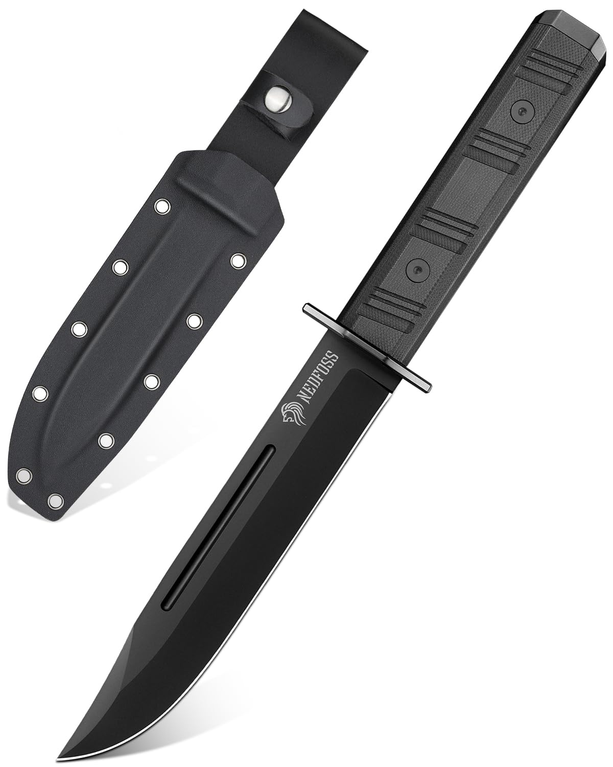 NedFoss BRAVE Fixed Blade Hunting Knife, 6.8