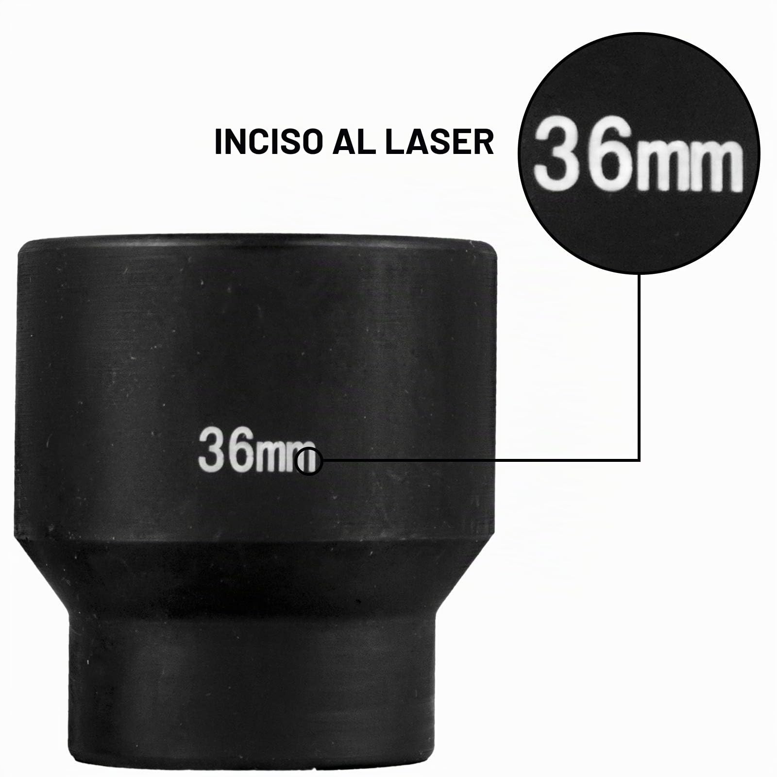 VEVOR Set di Bussole a Percussione 1/2 Pollici 26 Pezzi, Bussole a 6 Punti, CR-V, Set di Bussole per Azionamento da 1/2 Pollici Metrico da 10 mm a 36 mm, con Gabbia di Stoccaggio, per Lavori Manuali