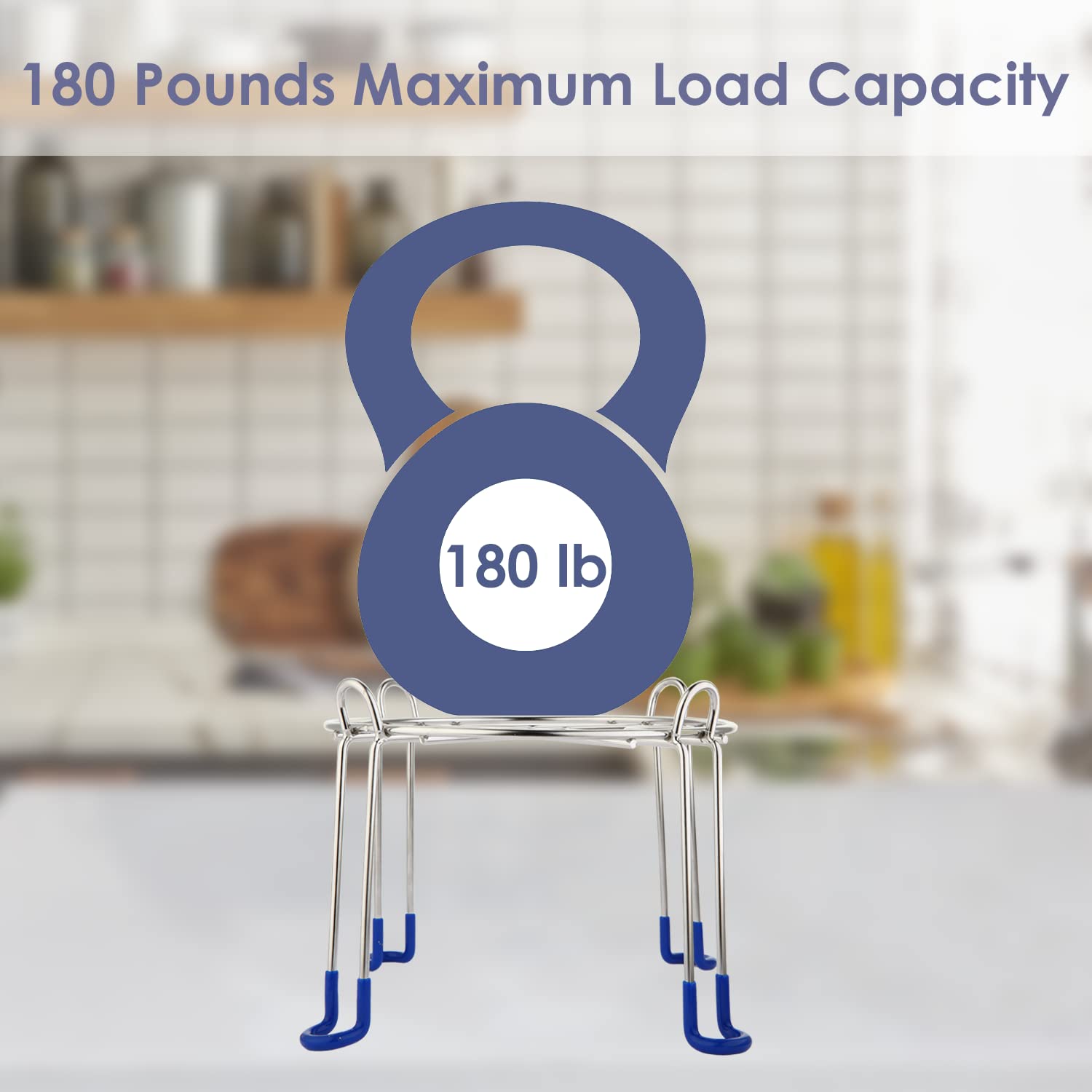 Water Filter Stand for Berkey, 8.6" Diameter 7" Tall, Compatible with Berkey Big and Travel Series Water Filter System, Polished Stainless Steel, Rubberized Non-Skid Feet