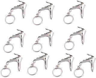 AAProTools Set of 10 Pcs Speculum Keychain Stainless Steel - Gift for Doctor & Midwife