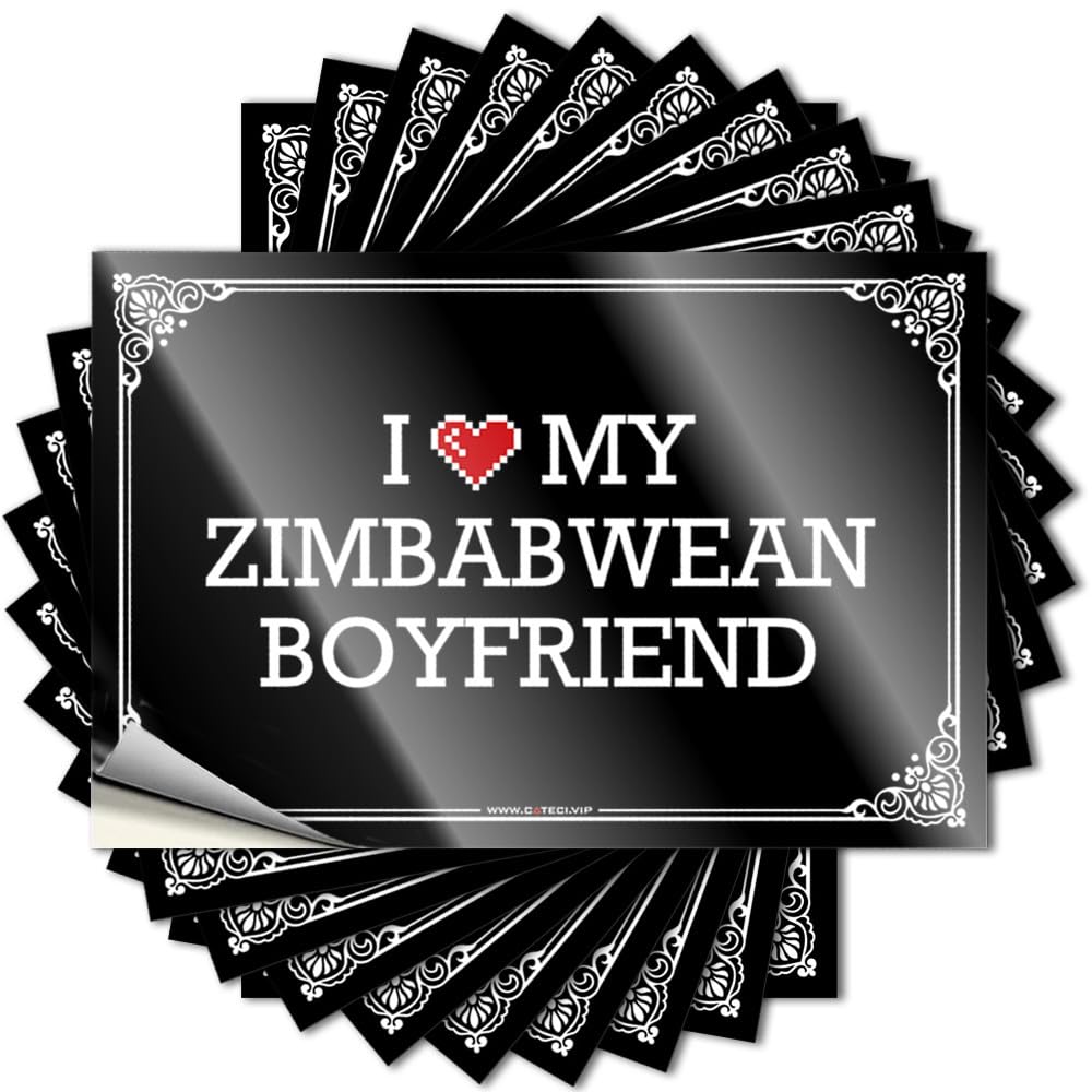 I Love My Zimbabwean Boyfriend Tattoos Rv Camping Accessories | Lover Wall Removable Decal Pack(12X18CM)