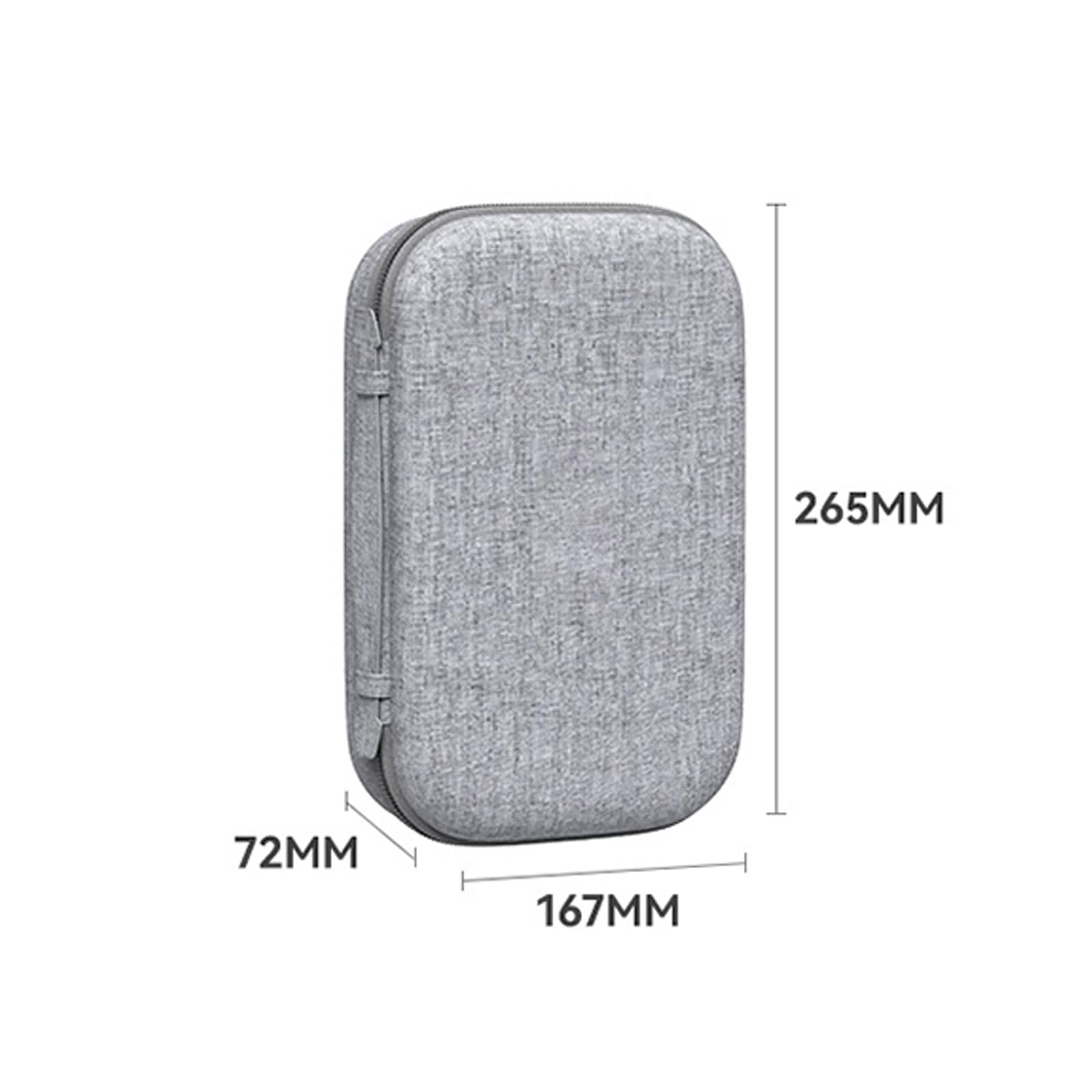 Custodia ergonomica doppia custodia protettiva impermeabile organizer per viaggio antiurto gadget elettronici borsa di immagazzinaggio, grigio