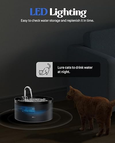 Miniatura 6 de Fuente de agua para gatos Fuente para mascotas Dispensador de agua para gatos - Cuencos automáticos de agua para mascotas de 108 oz3.2 L para