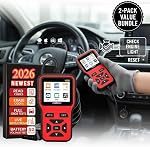 V500 OBD2 Scanner Diagnostic Tool, Professional Code Reader with Live Data Stream, DTC Lookup, I/M Readiness, O2 Sensor Test, EVAP System Test, Vehicle Info Display