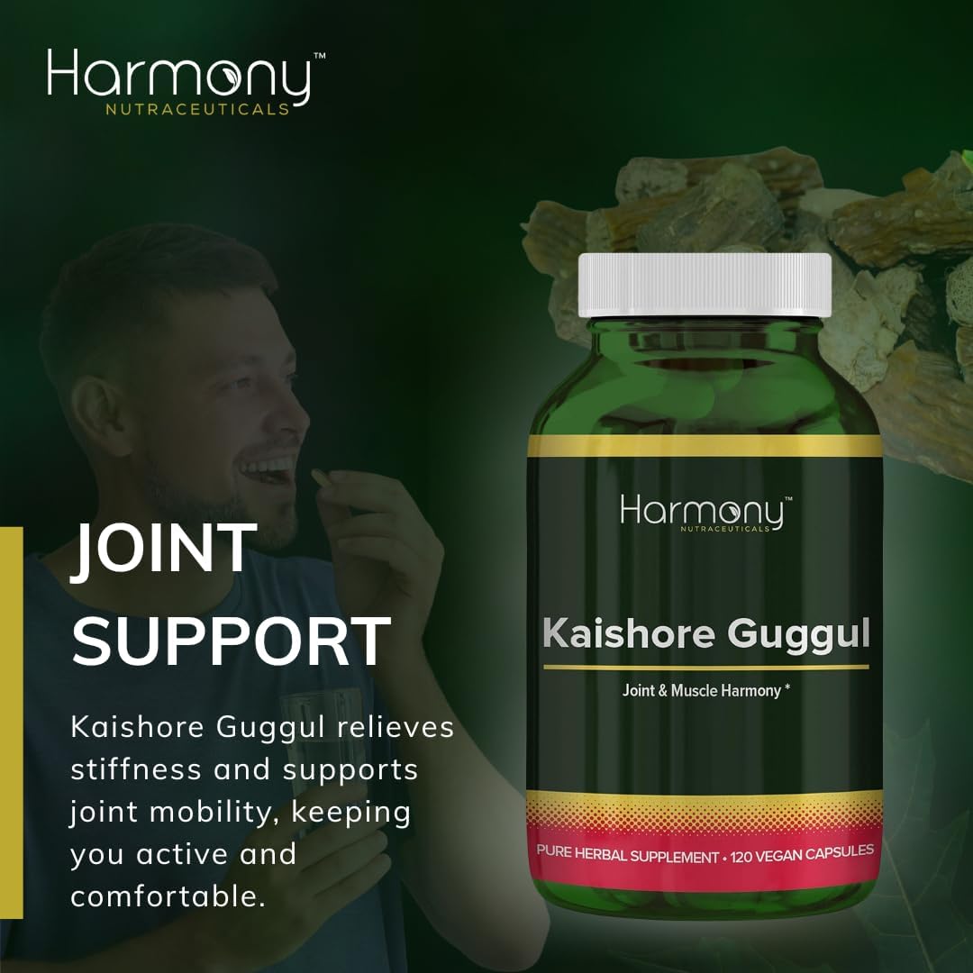 Kaishore Guggul, Harmony Nutraceuticals, Traditional Ayurveda 120 Vegetarian Capsules - Image 2