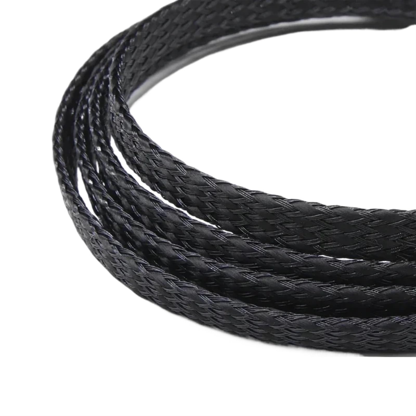 Funda Trenzada expandida de 1/5/20/50 m, Hilo de algodón PP, Envoltura de Alambre de 4, 8 y 12 mm, protección de Cables, arnés de línea, Funda de Cable(Black Black,12mm,50 Meters)