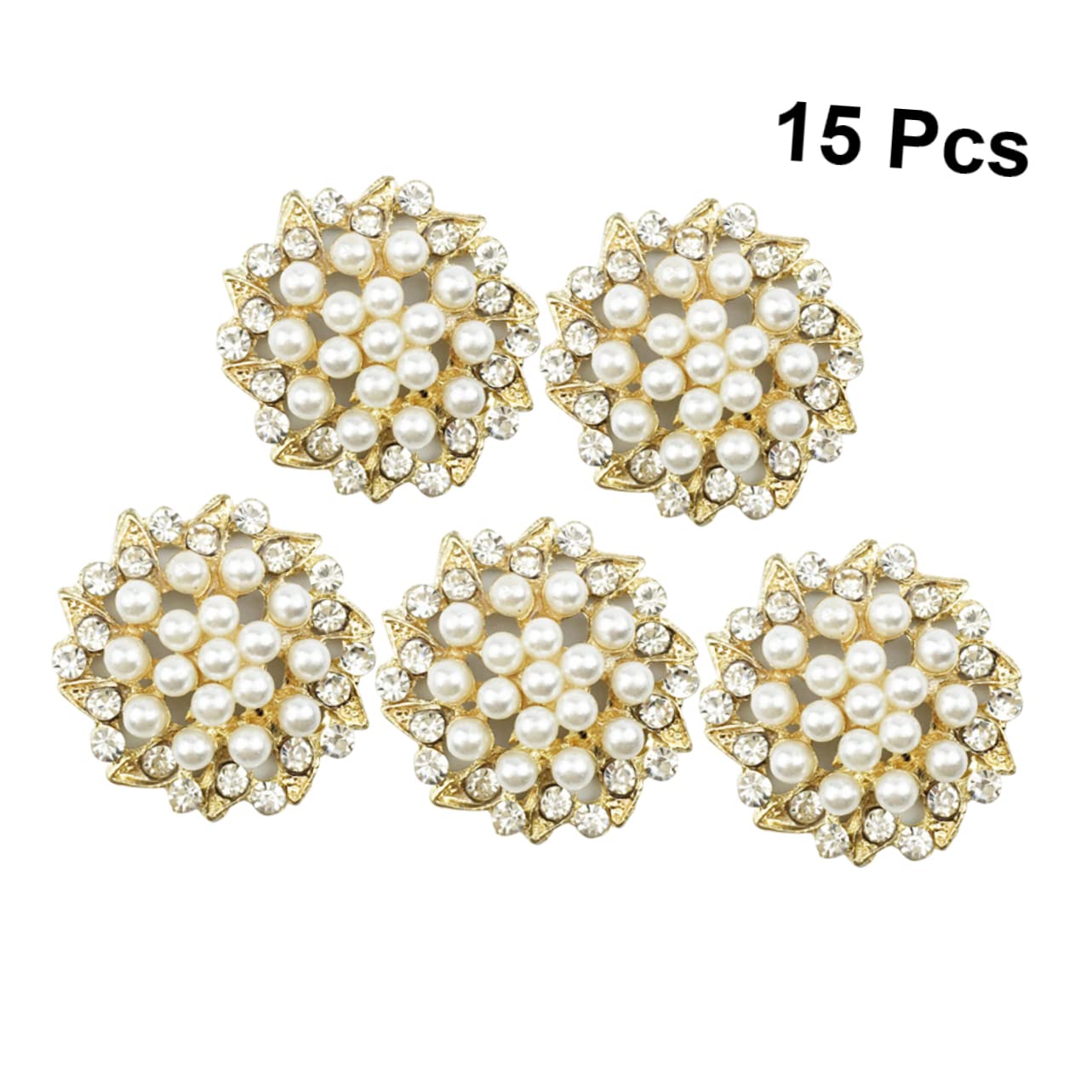 50 Stück Strass Perlen Knöpfe | Silber, 12 Mm | Für DIY, Schmuck, Scrapbooking & Hochzeitsdekoration