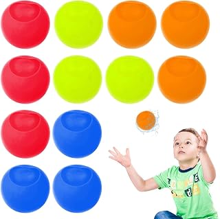 Reusable Water Balloons, 12/ Rapid-filling Self-sealing Silicone Water Balloons, Colorful Water Balls for Water Fight Game, Water Park, and Summer Party Niuli