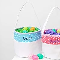 Vista 8 de Cesta de Pascua personalizada suave y ligera (rosa bebé)