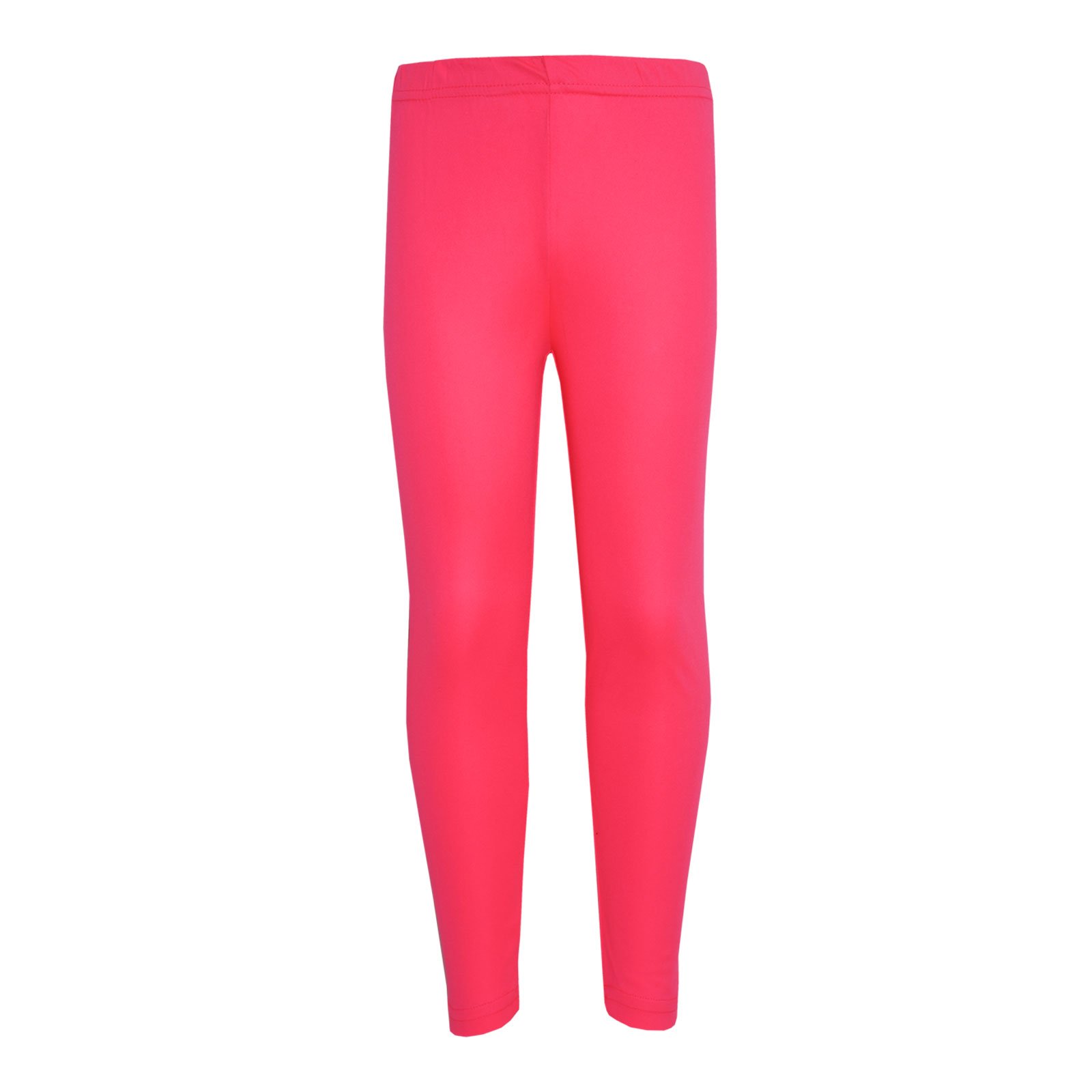 A2Z 4 Kids Girls Plain Legging Dance Fashion Leggings - New Legging Neon Pink 13
