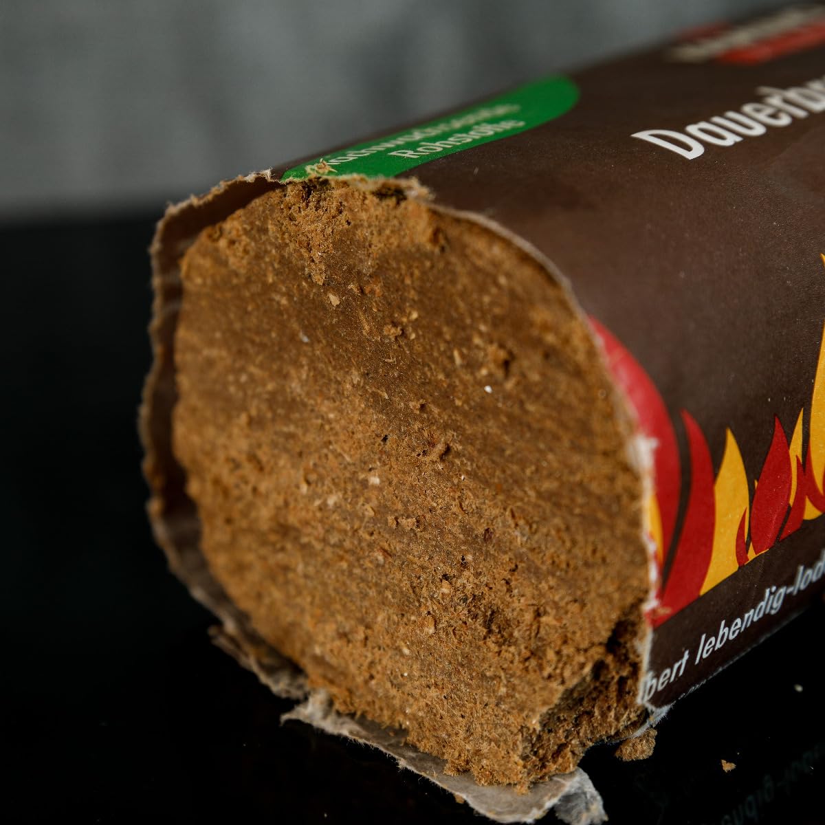 10 Stück KaminoFlam® Dauerbrenner-Kaminfeuer, 100% nachwachsende Rohstoffe, für Kaminofen, Kachelofen, Holzofen