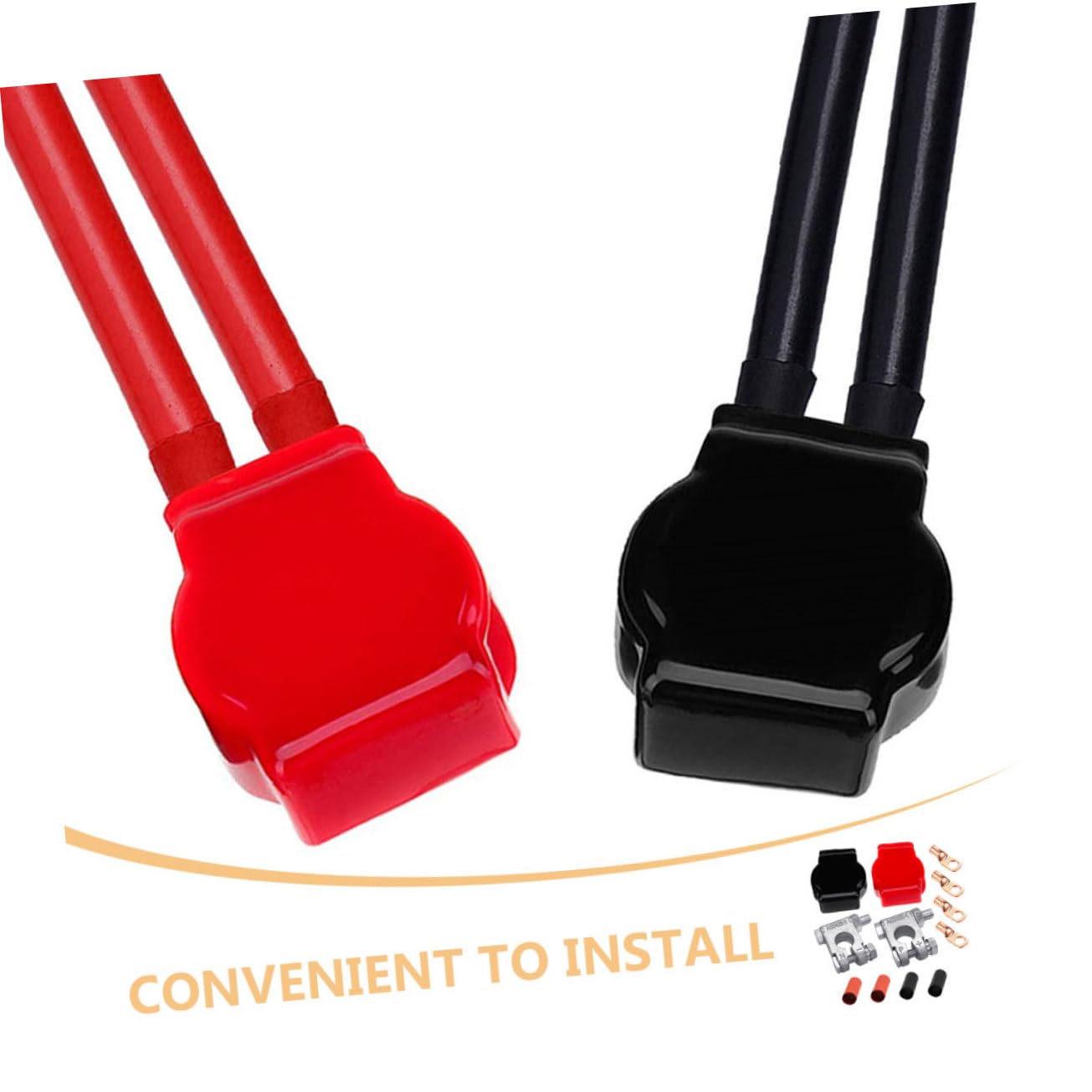 1paire Kit De Connecteurs De Borne De Batterie Lourds Accessoires Pour Véhicules Automobiles Avec Isolante Et Couvercles Pour Connexions Sécurisées