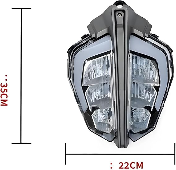 Motorcycle Headlight Assembly Compatible With K-TM DUKE 390 2018-2023 390Duke 2020-2022 High/Low Beam Projector Headlight Kit Replacement Light
