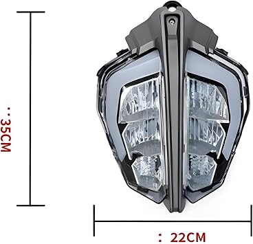 Motorcycle Headlight Assembly Compatible With K-TM DUKE 390 2018-2023 390Duke 2020-2022 High/Low Beam Projector Headlight Kit Replacement Light
