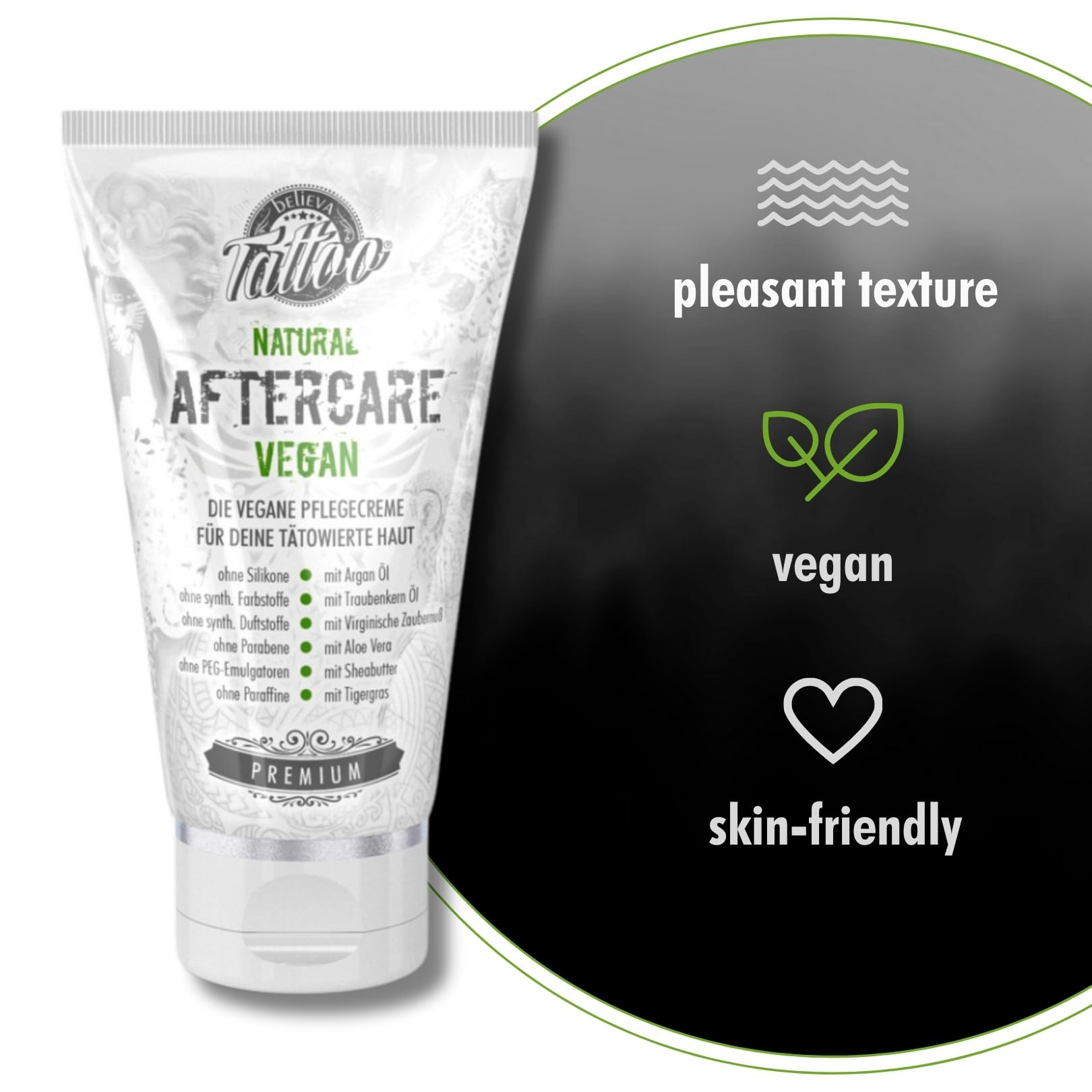 Believa Tattoo Aftercare - 100% vegan tattoo Cream for your skin - 150ml, 150 ml (Pack of 1) - Image 3
