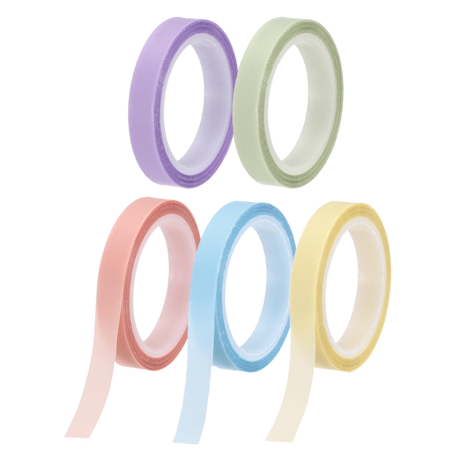 PATIKIL 5Rolls Highlighter Tapes, 5M x 6mm Transparent Marking Sticker Removable Clear Color Tapes Office Class Supplies for Teacher Book Reading Home Five Colors