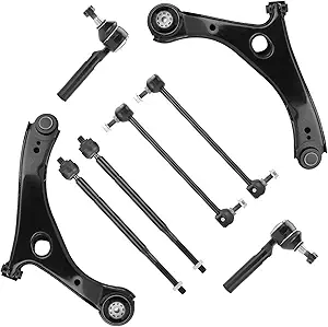 ILONPA Front Lower Control Arm Suspension Kit with Tie Rods and Sway Bar Links