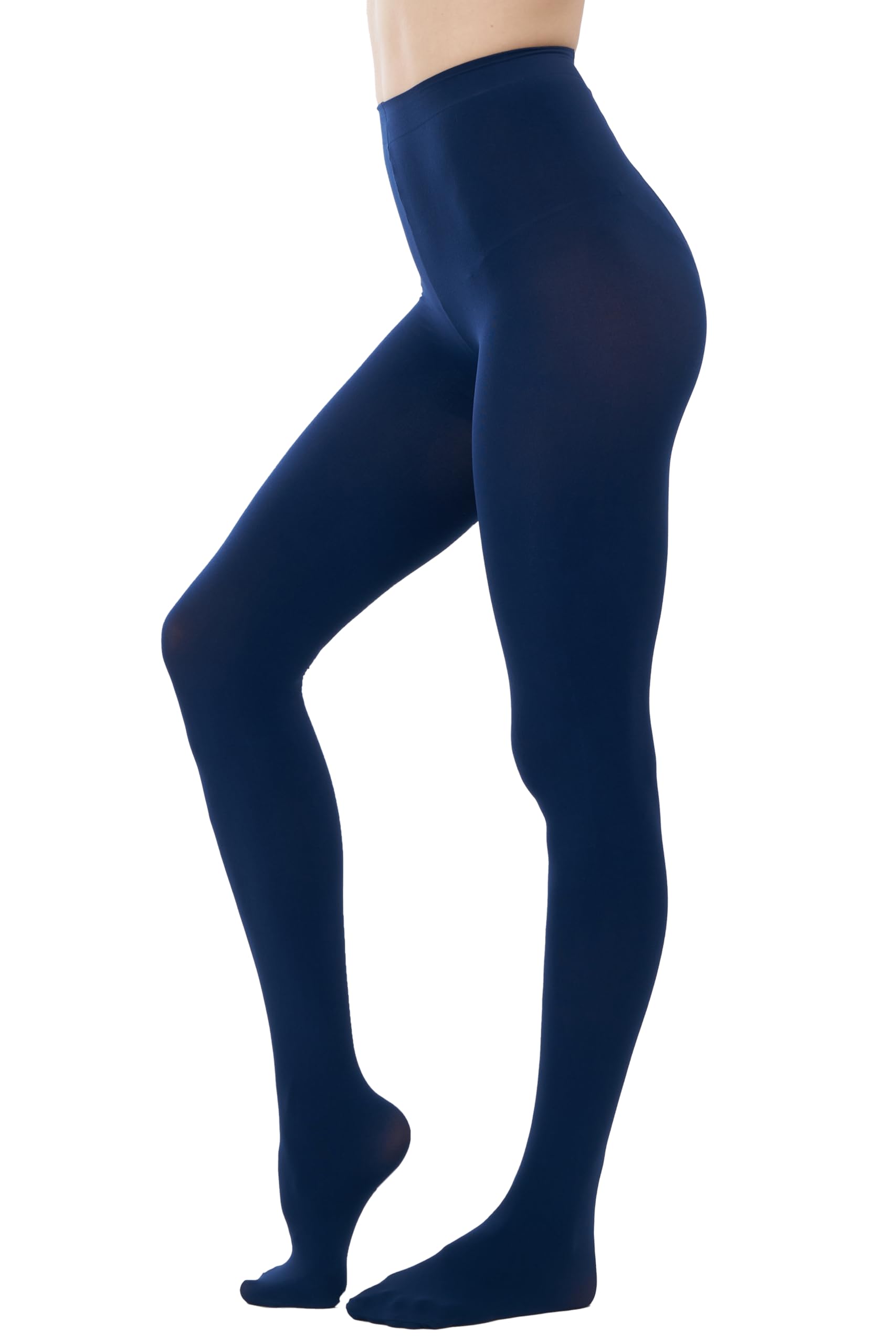 HeyUU Women's 80D Semi Opaque Solid Color Soft Footed Pantyhose Tights