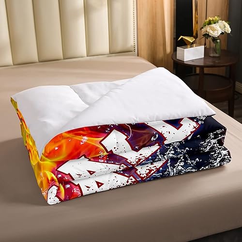 Miniatura 4 de Castle Fairy Edredón de sóftbol 3D para jóvenes adultos, juegos de ropa de cama de hielo y fuego, tamaño Queen, edredón de 3 piezas para niños,
