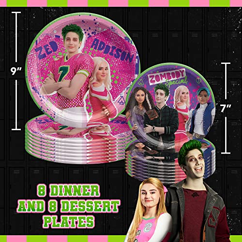 Amscan Zombies 2 Party Dinnerware For 8 Guests - Birthday Parties Paper Disposable Set - Dinner & Dessert Plates, 16 Beverage & Luncheon Napkins - Kids Teen Decorations Zombie Movie Musical #TOP1