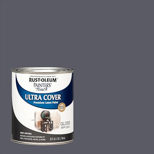 Miniatura 155 de Rust-Oleum Painters Touch, Ultra Cover 2X, 1994502 - Pintura de látex, color almendra, 1 cuarto de galón Almendra brillante
