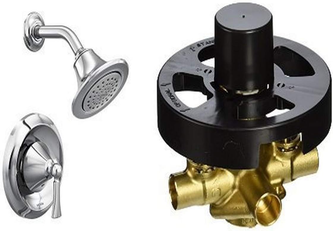 Moen T4502-2570 Wynford Posi-Temp Shower Only with Valve, Chrome