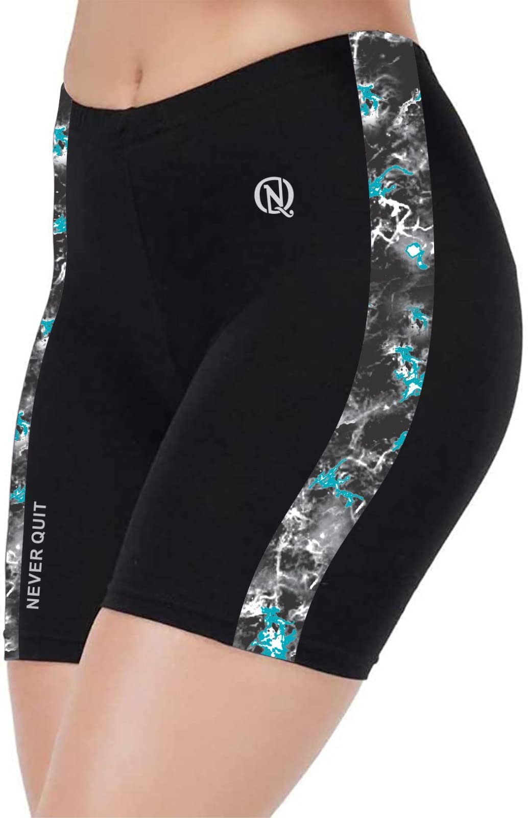 Womens Swim Shorts- Athletic Compression Shorts Ladies Board Shorts