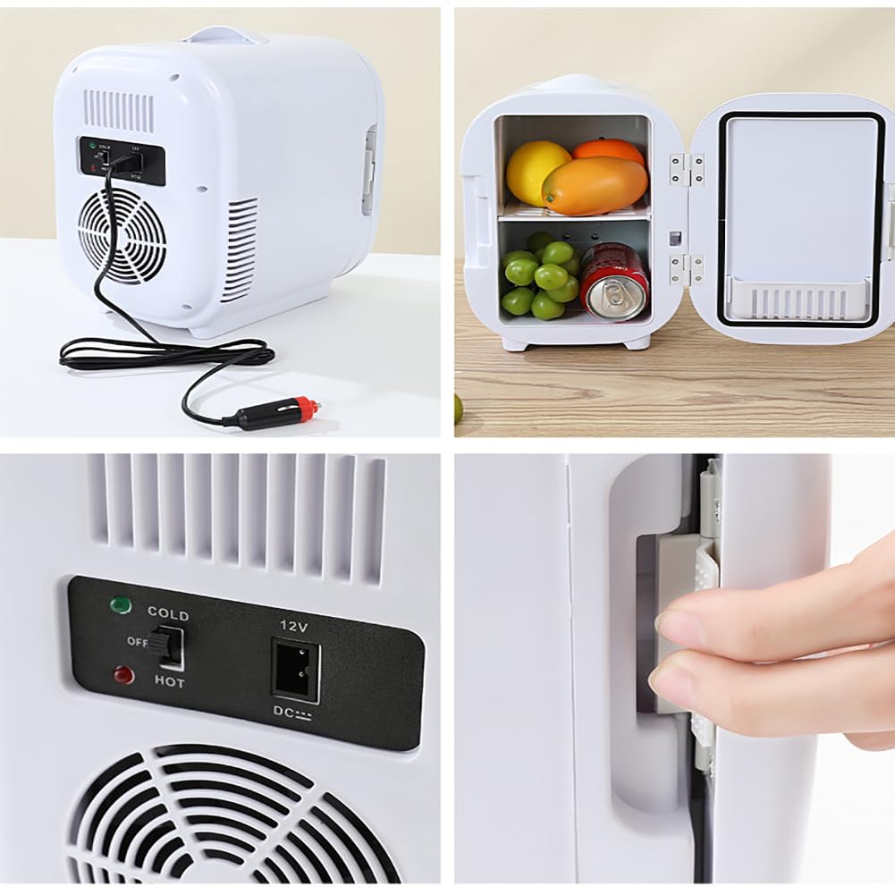 Mini-Frigorifero Elettrico da 10 Litri, Congelatore per Esterni/Auto, Refrigeratore per Cosmetici/Latte Materno/Medicinali, con Funzioni di Refrigerazione E Riscaldamento