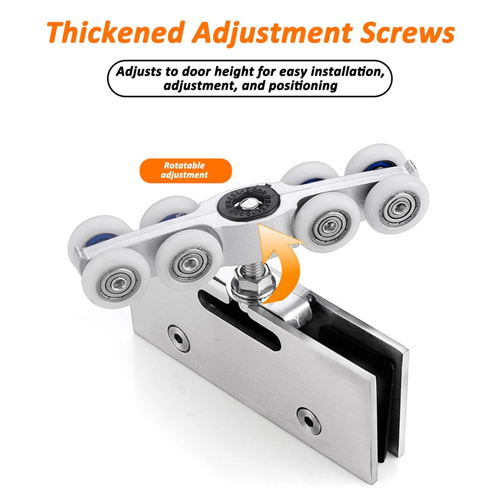 Kit de herrajes para puerta corredera, sistema de aluminio sin marco con