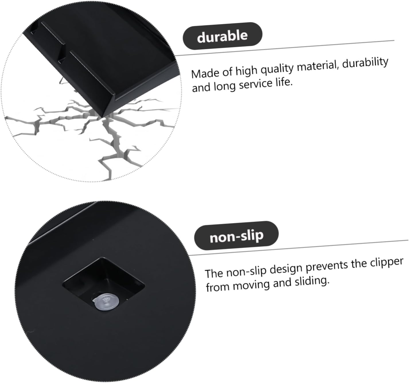 OUNONA Hair Clipper Tray Organizer Anti-Slip Design Hair Trimmer Display Box for Salon Use Includes Whisker Brush Storage Section